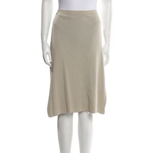 VALENTINO Elegant Cream Women's Skirt Size M/US8/IT44